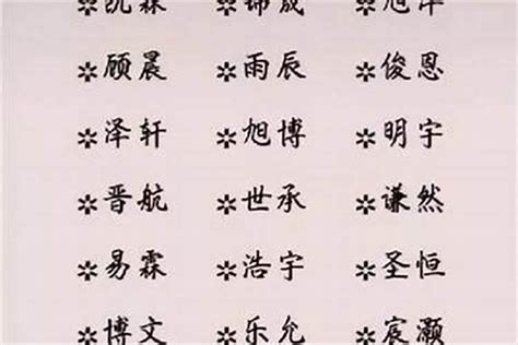 名字大全男|男孩名字